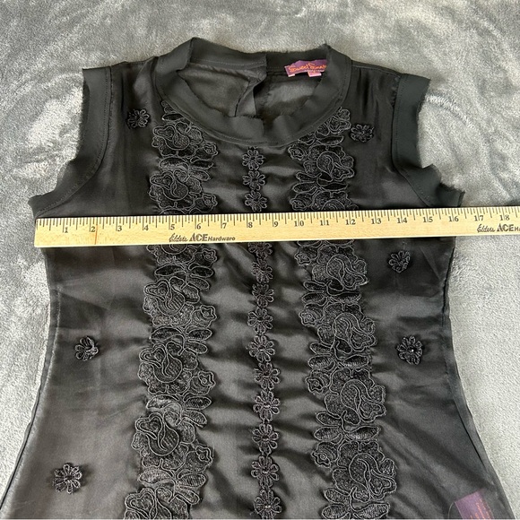 Sweet Sinammon Sheer Blouse Womens S Whimsigoth Retro Steam Punk Goth Romantic - Picture 13 of 16